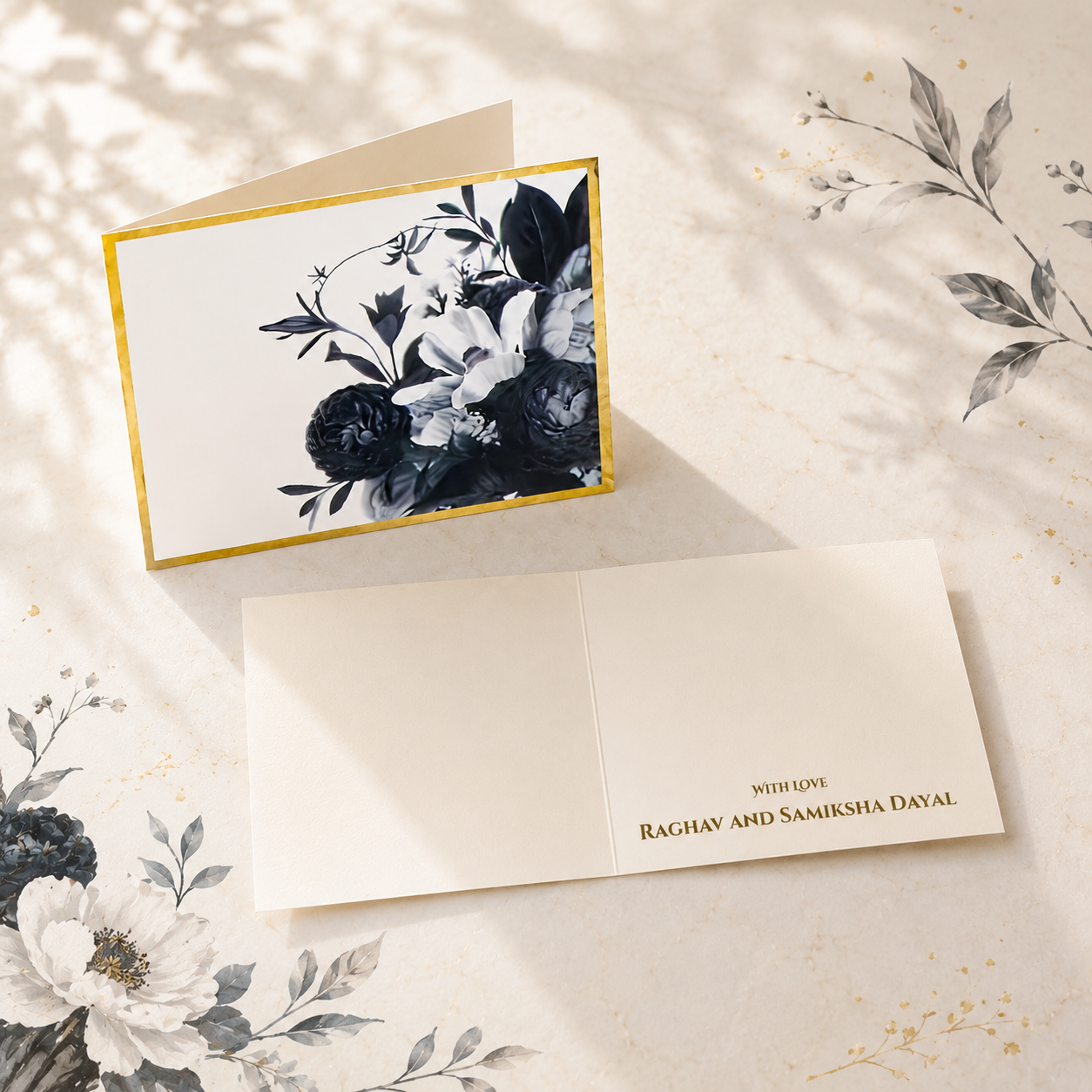 Black Rose - Folded Cards