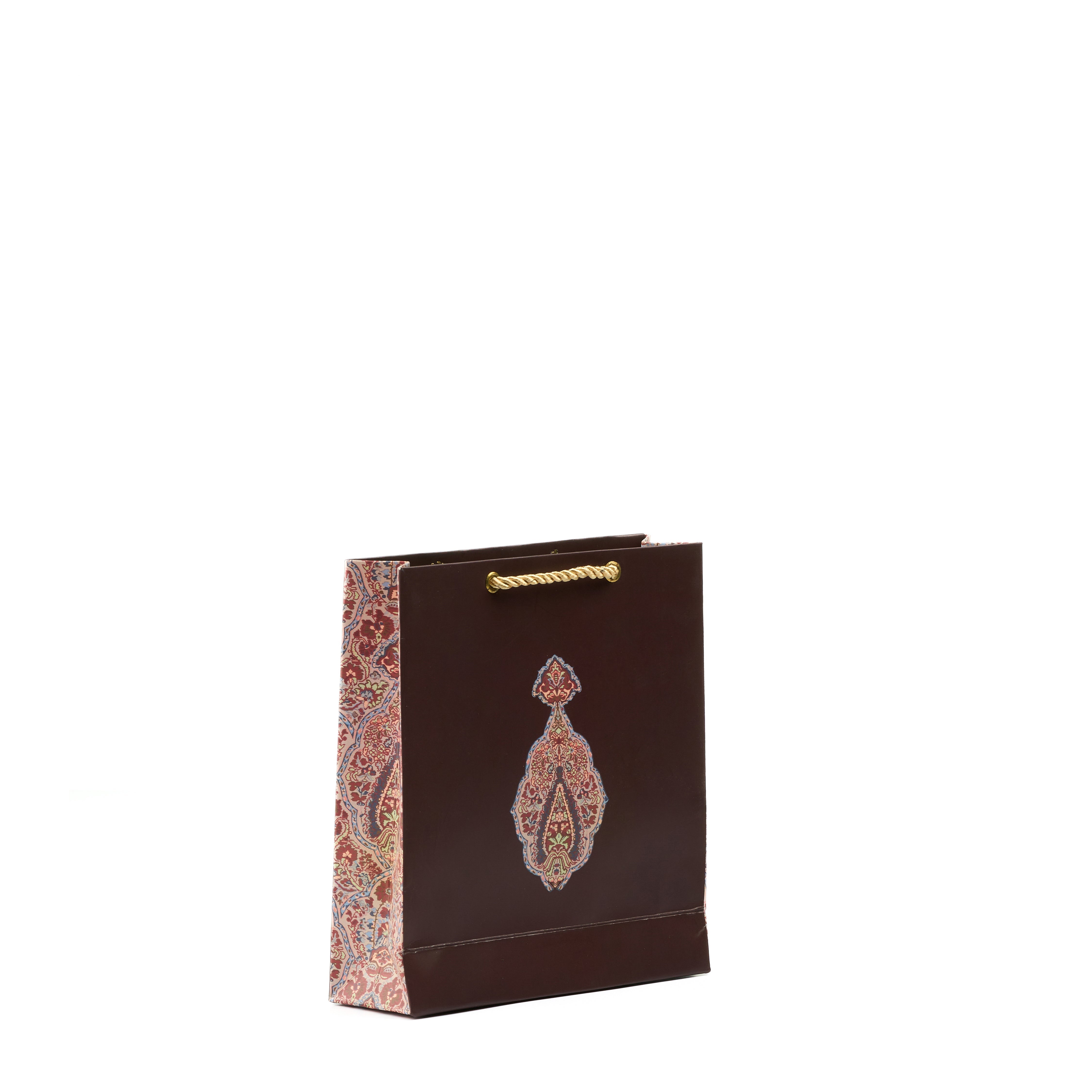 Petite navy floral gift bag with moody blooms, ideal for favors at upscale events or night functions.