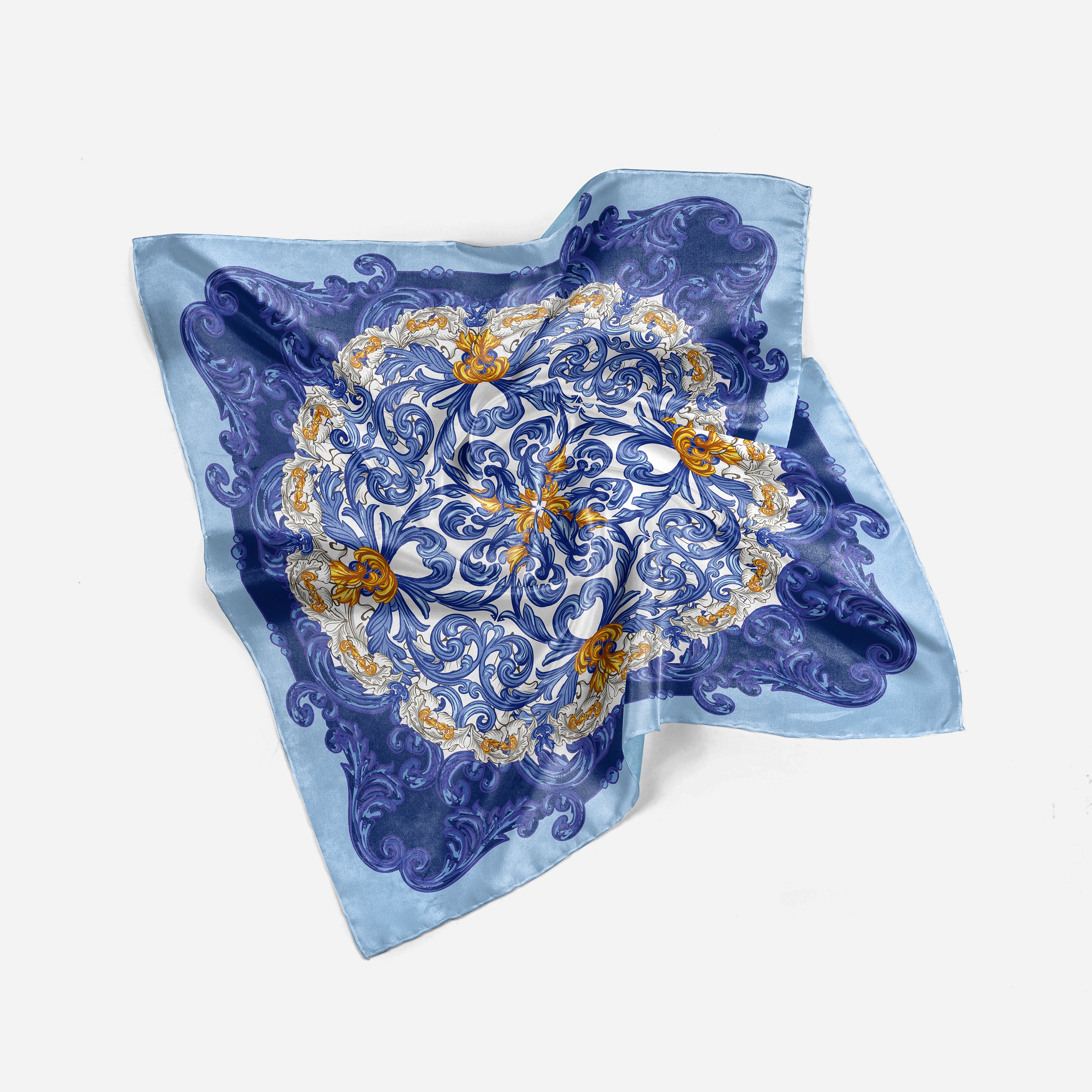 Midnight Blue Viscose Silk Scarf