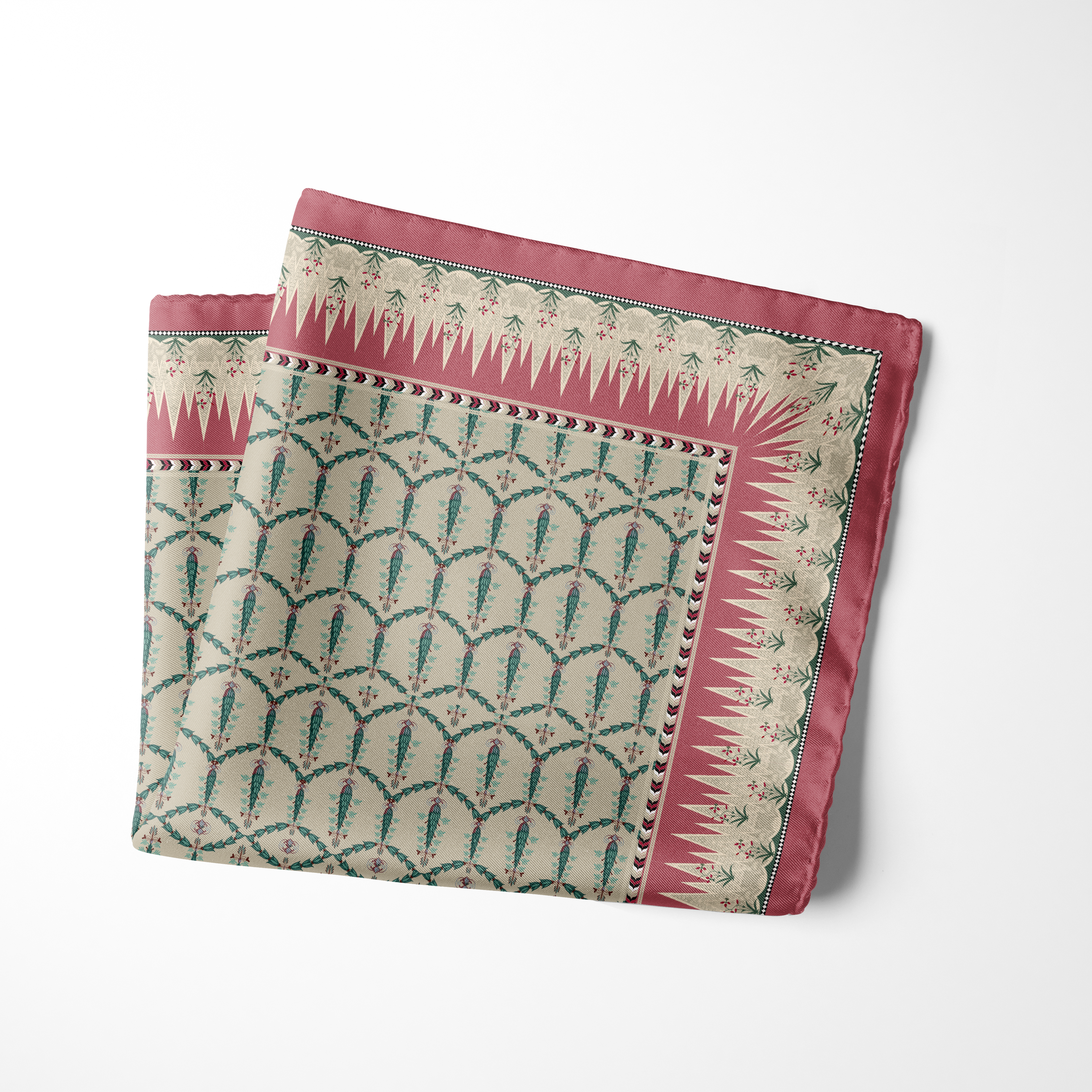 Pink Cypress Viscose Silk Pocket Square