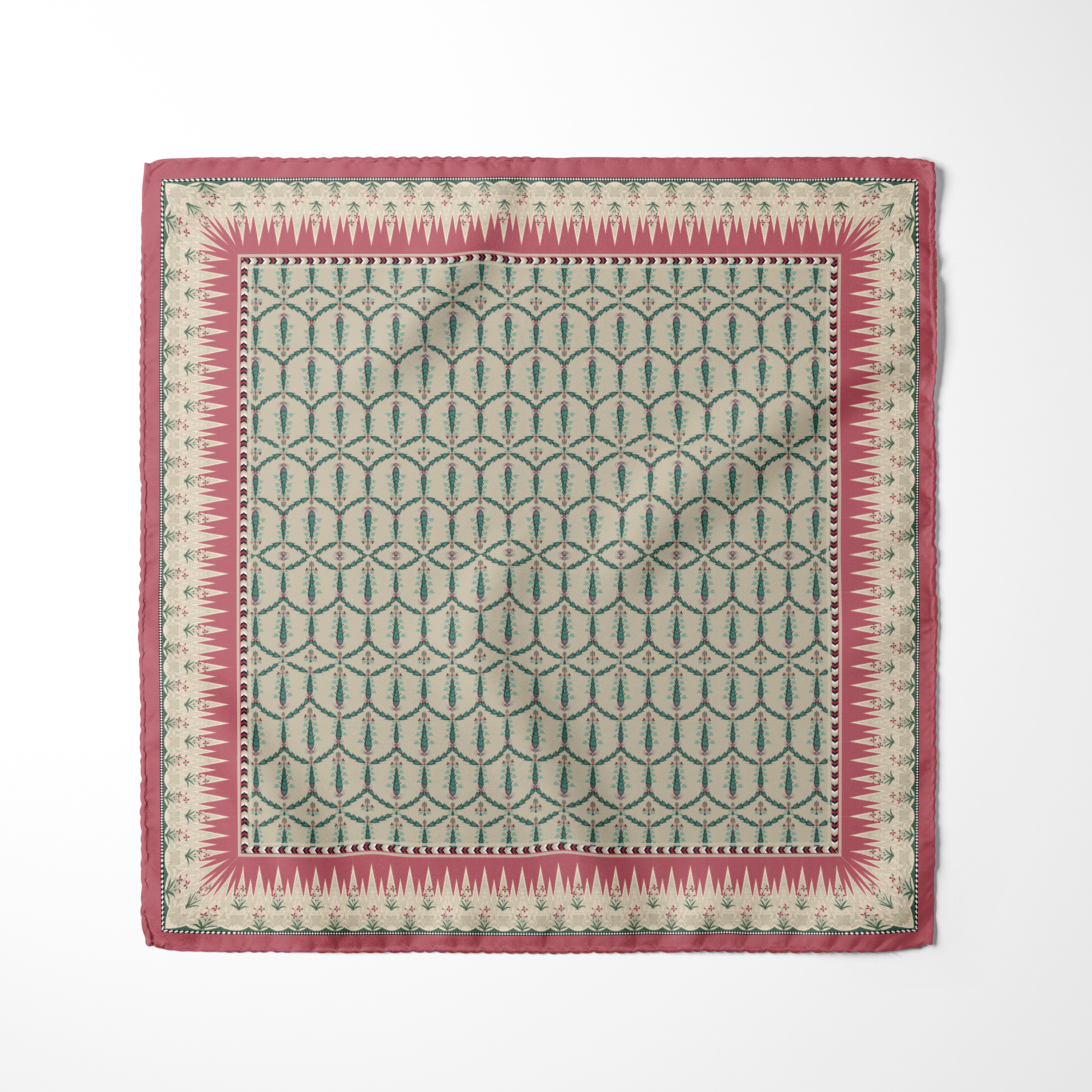Pink Cypress Viscose Silk Pocket Square