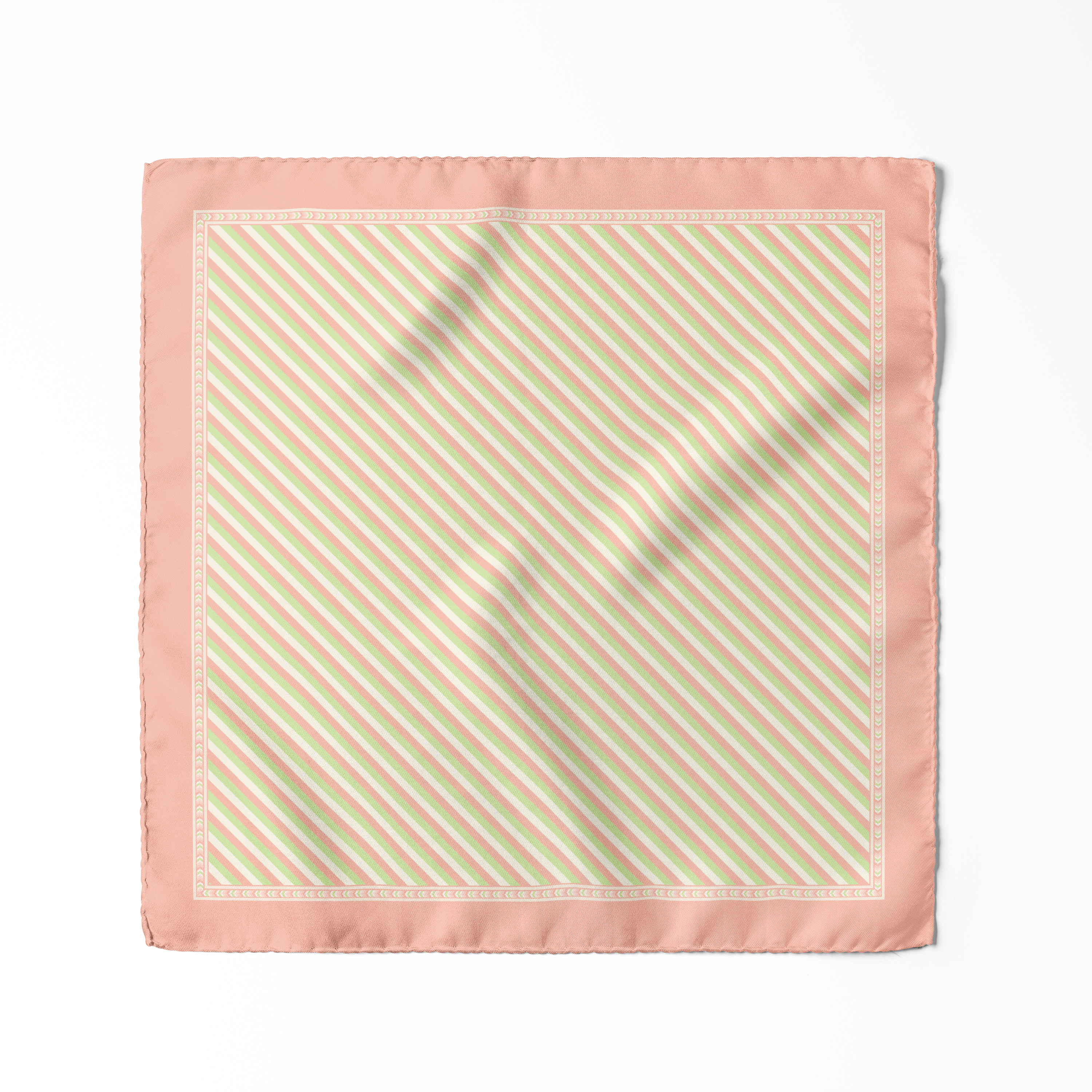 The Blush Stripe Viscose Silk Pocket Square