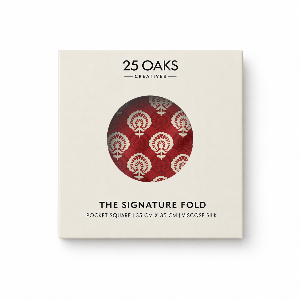Crimson Jaal Heritage Viscose Silk Pocket Square