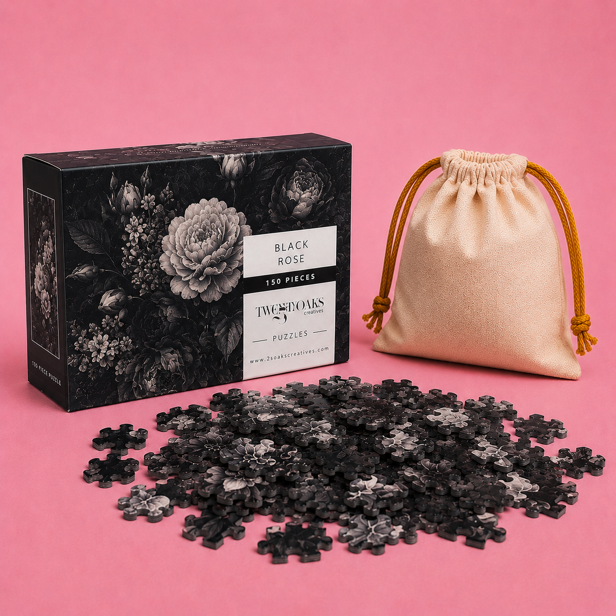 Black rose Jigsaw Puzzle - 150 Pieces