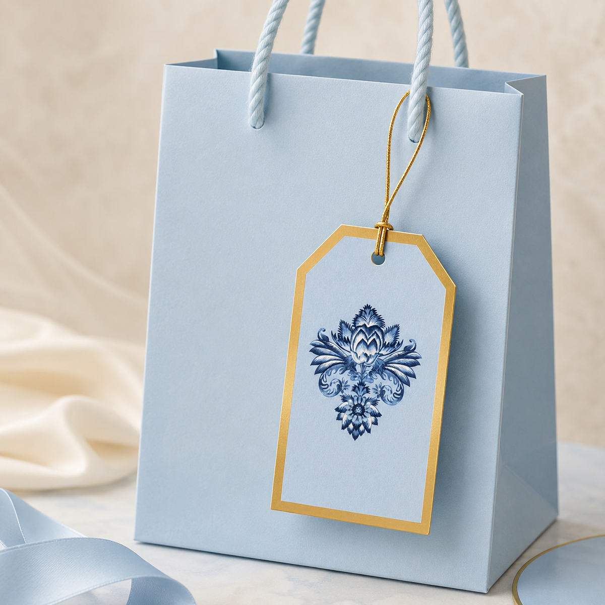 Blue Batik - Hanging Gift Tags