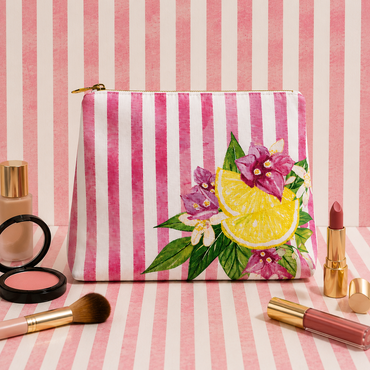 Blush Citrus Vanity Pouch