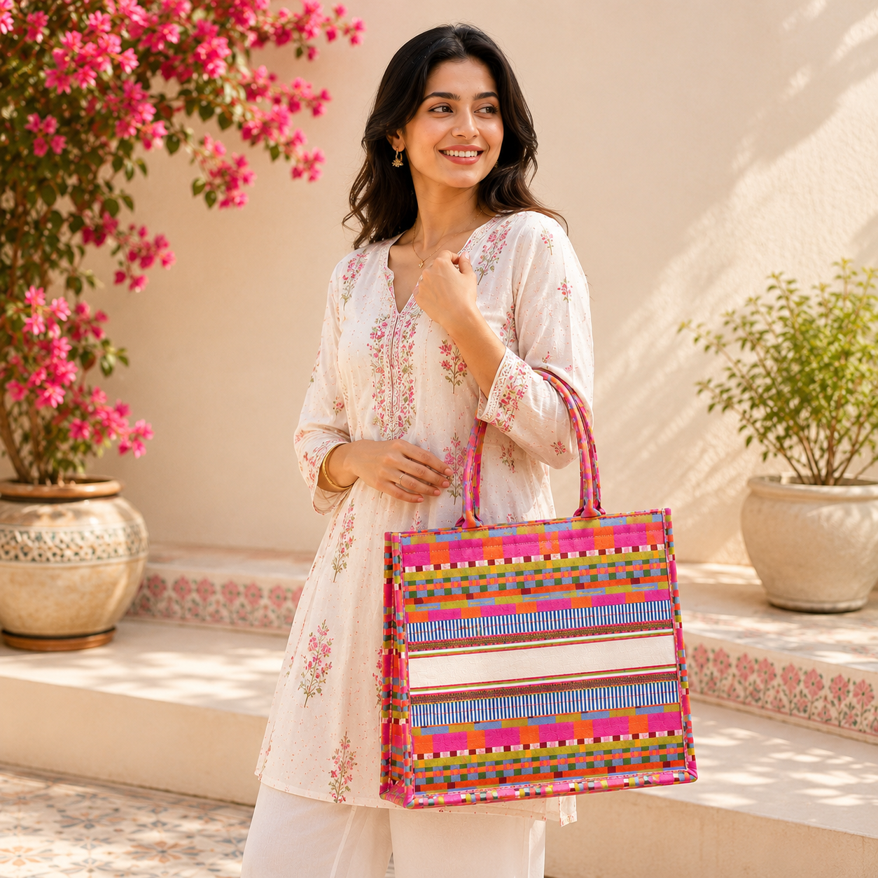 Tropical Pop Canvas Tote Bag