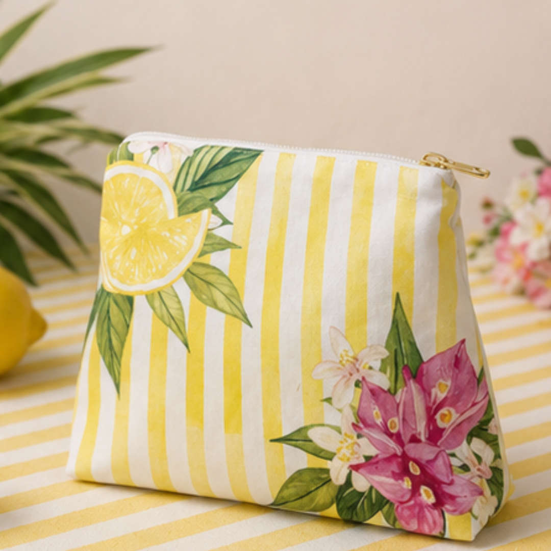 The Lemon Orchard Vanity Pouch