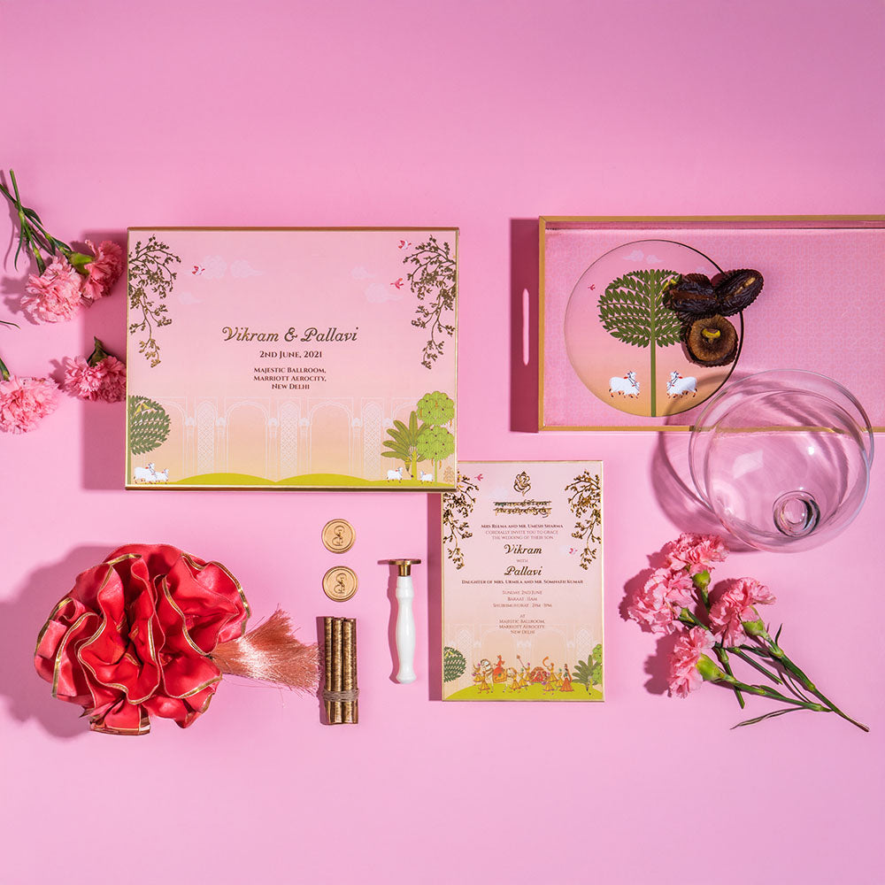 Amazon Prime Made in Heaven wedding card with soft gradients and symbolism