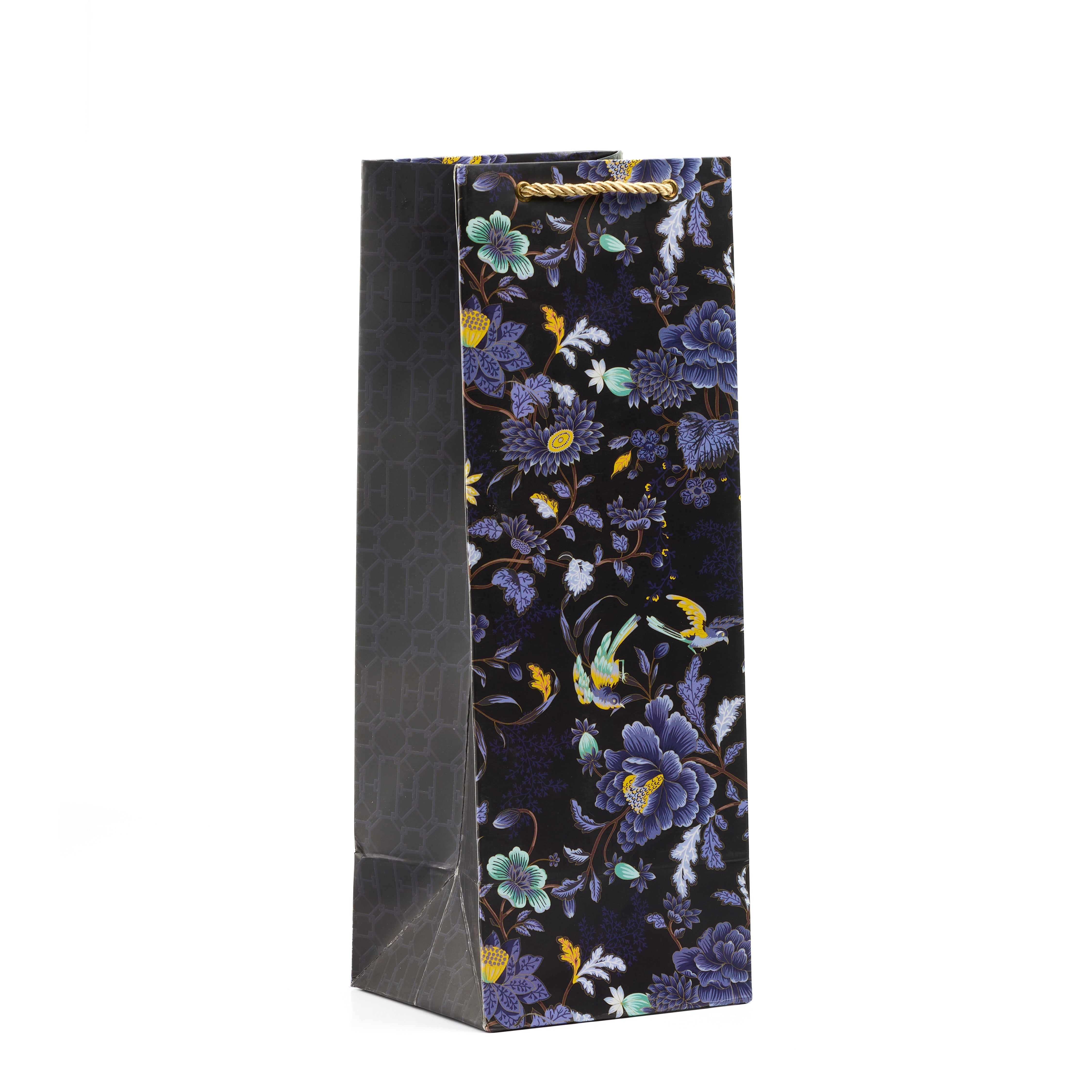 Maroon wine gift bag with traditional paisley artwork, great for bottle gifting at Indian weddings.