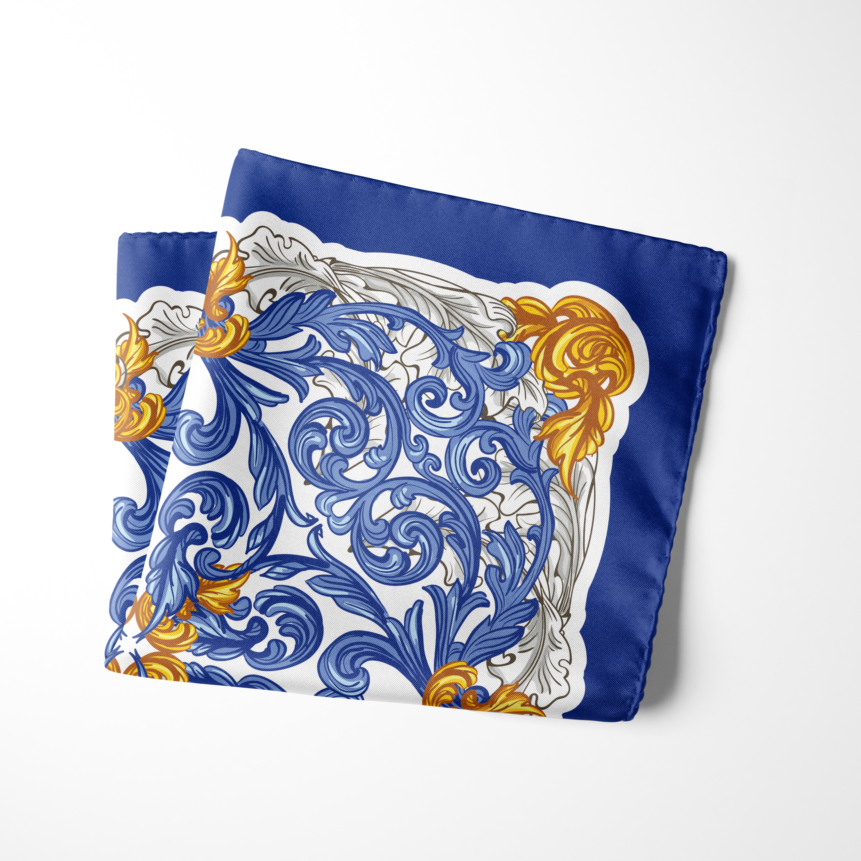 Midnight Blue Viscose Silk Pocket Square