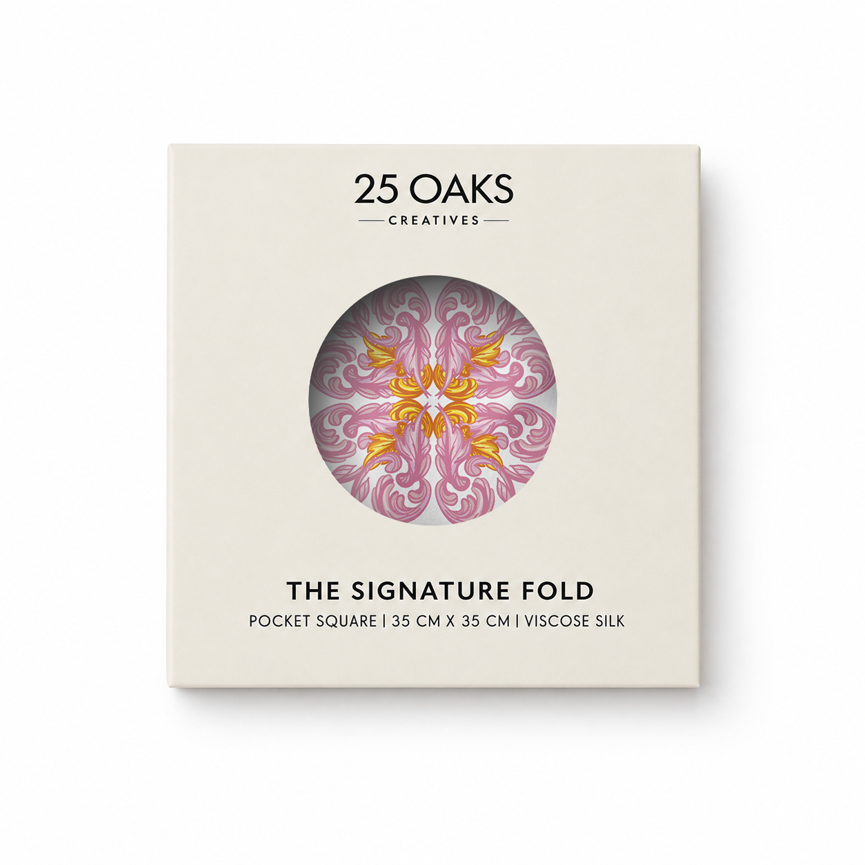 Ikra Pink Viscose Silk Pocket Square