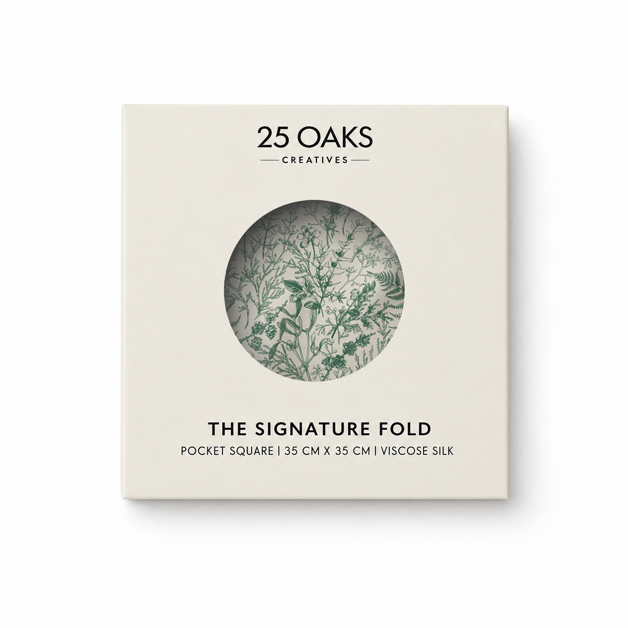 The Verdant Botanica Viscose Silk Pocket Square