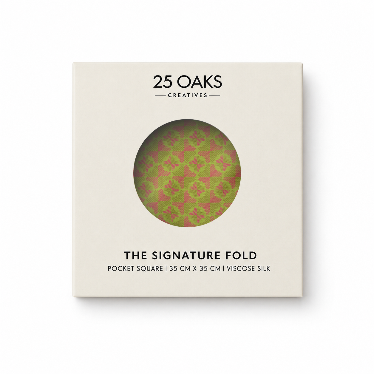 Lime Bloom Viscose Silk Pocket Square