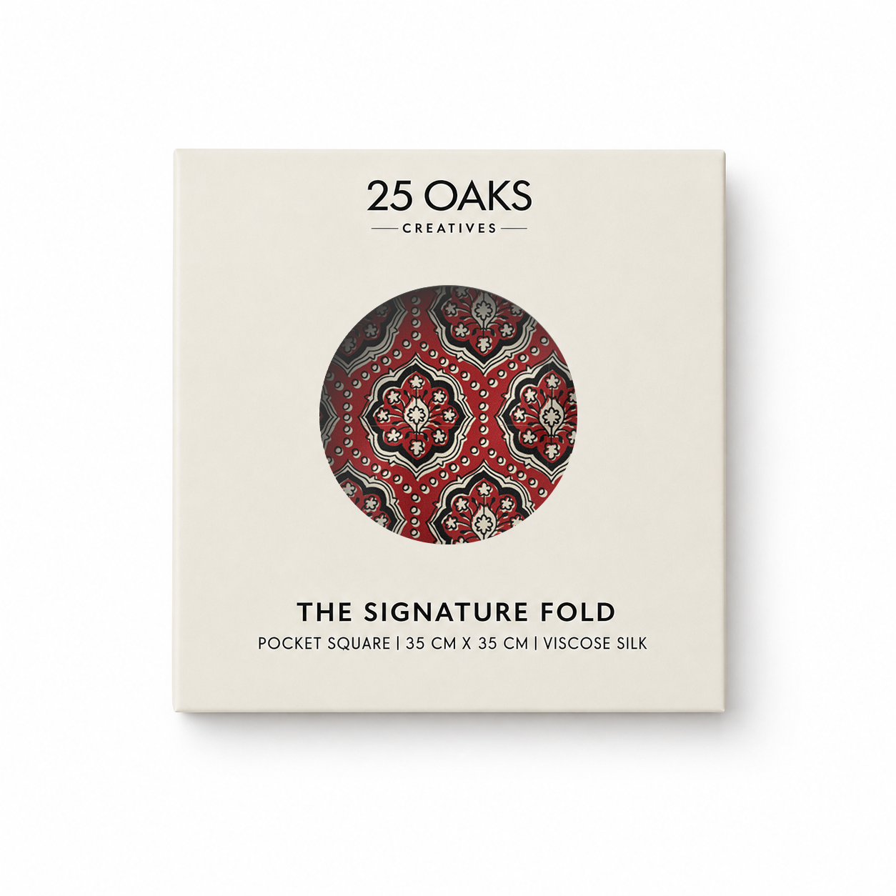 Crimson Lotus Viscose Silk Pocket Square