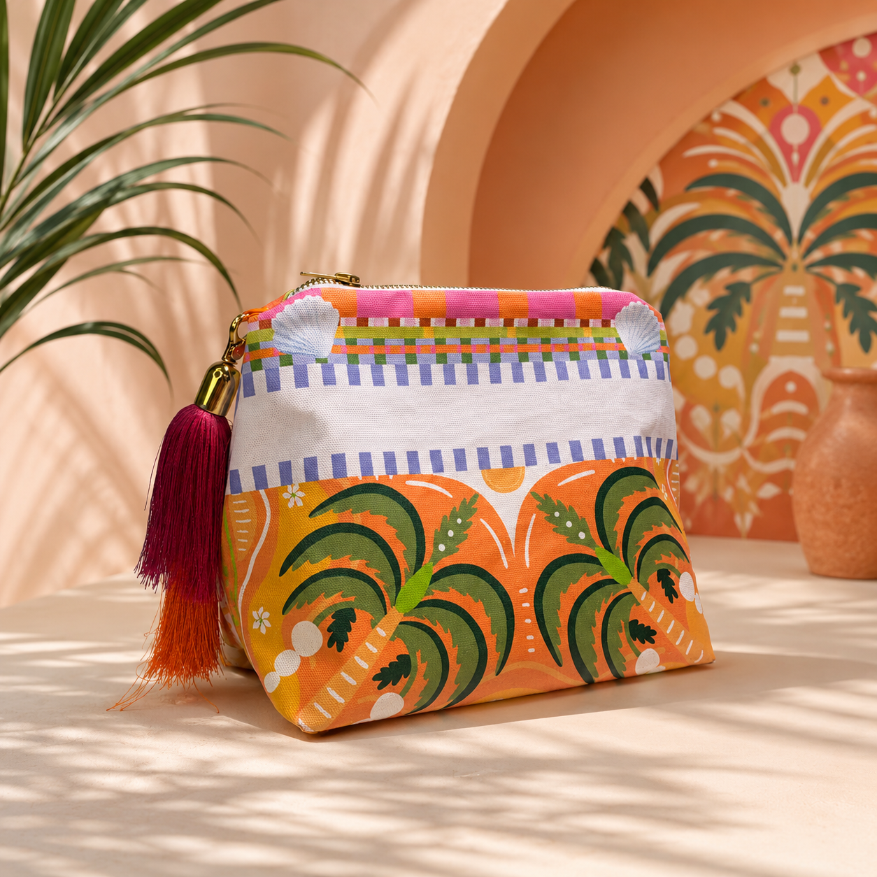 Tropical Palm Tree  Essentials Pouch