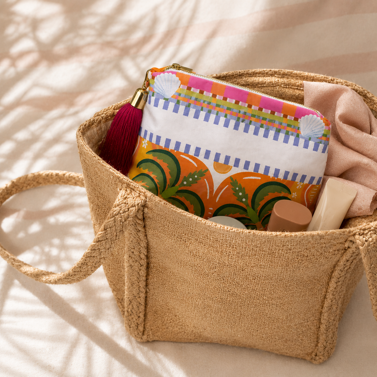 Tropical Palm Tree  Essentials Pouch