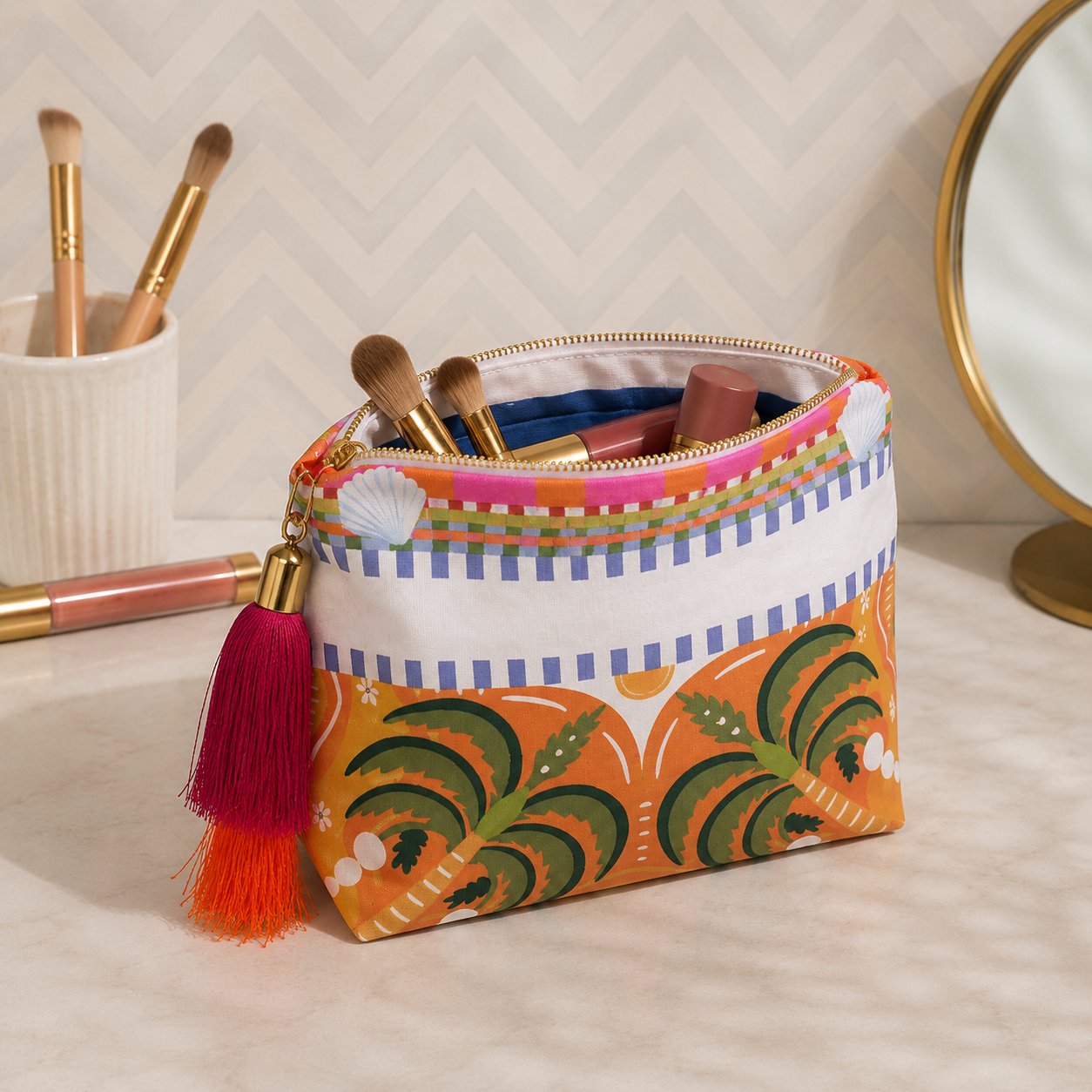 Tropical Palm Tree  Essentials Pouch