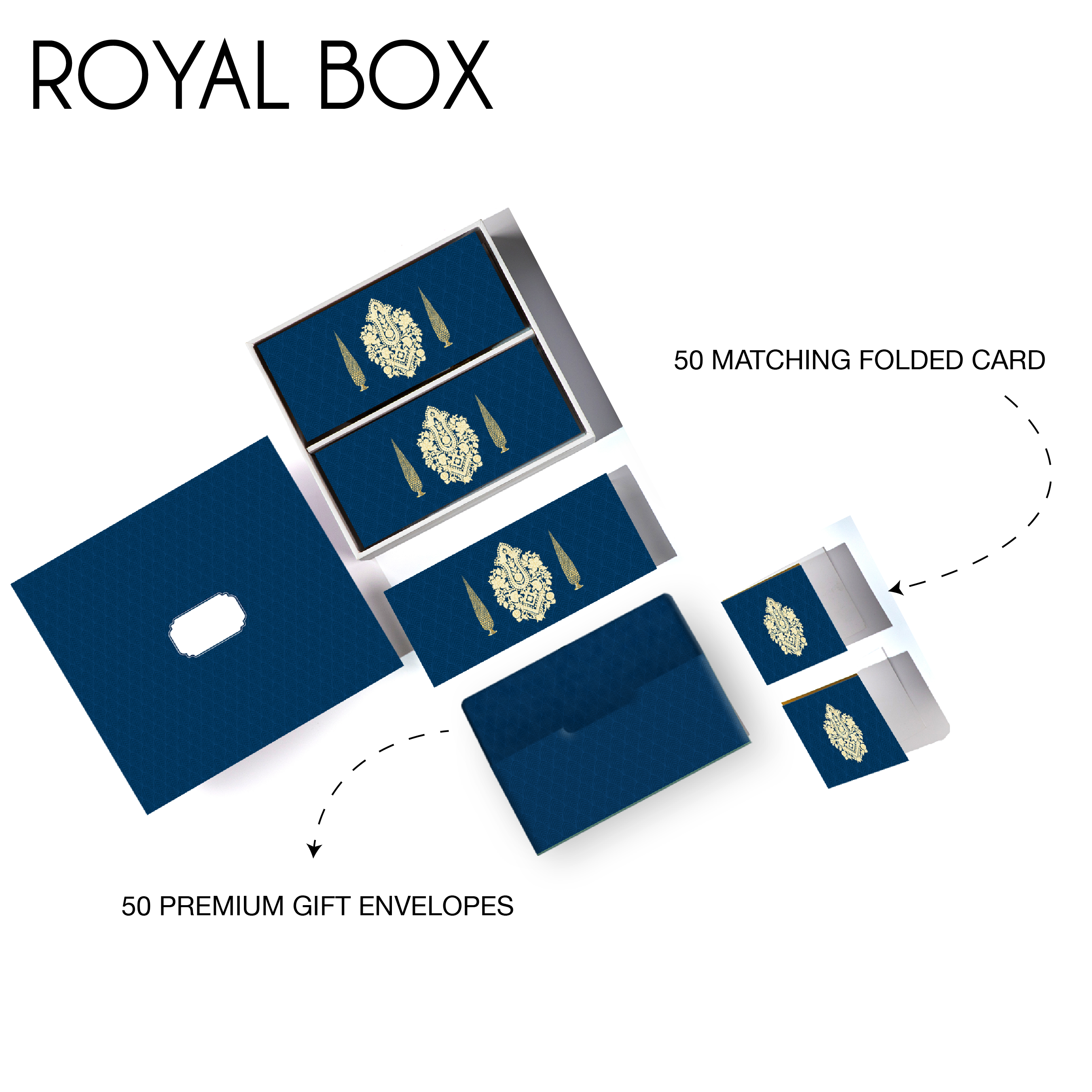 Blue Mehrab Envelope set