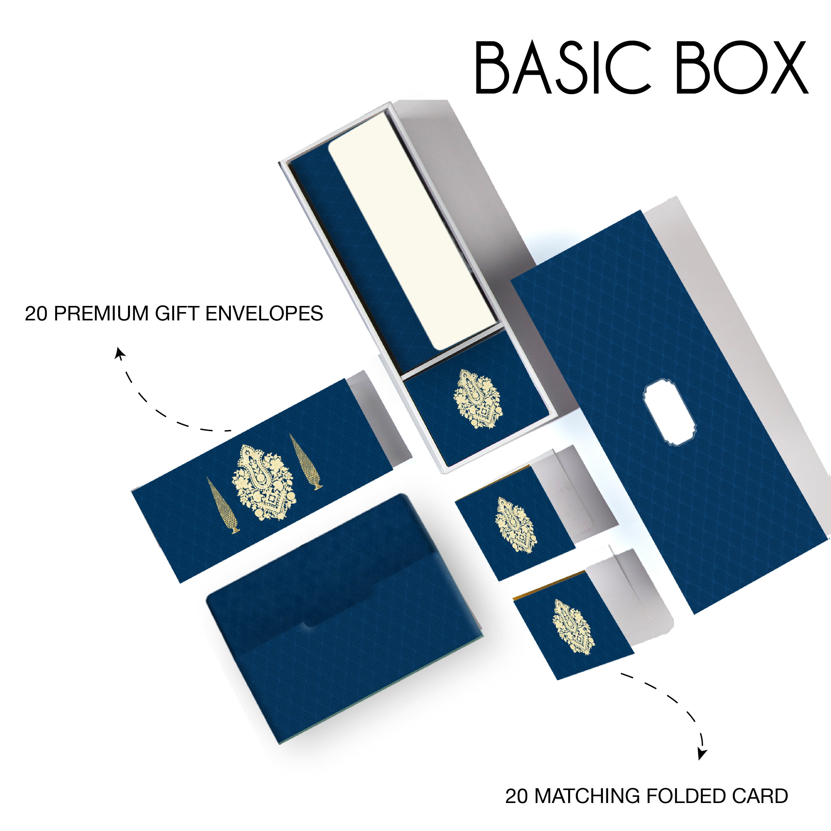 Blue Mehrab Envelope set