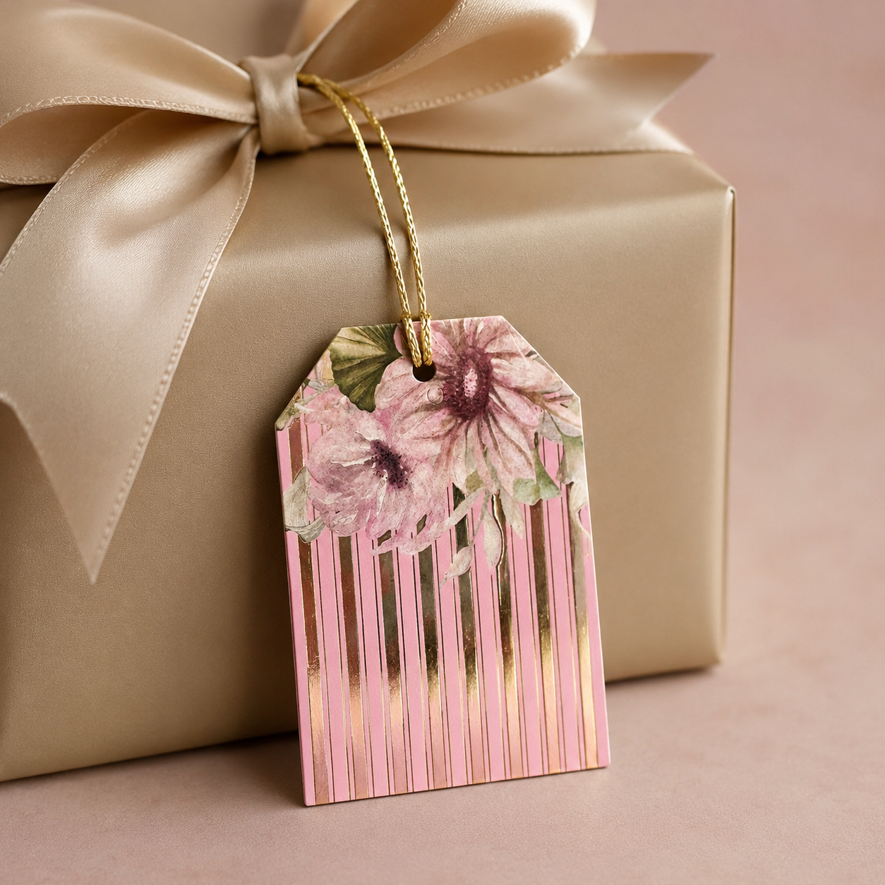 Decorative Ginko Love hanging tag for wedding favours, gift bags, and curated hampers