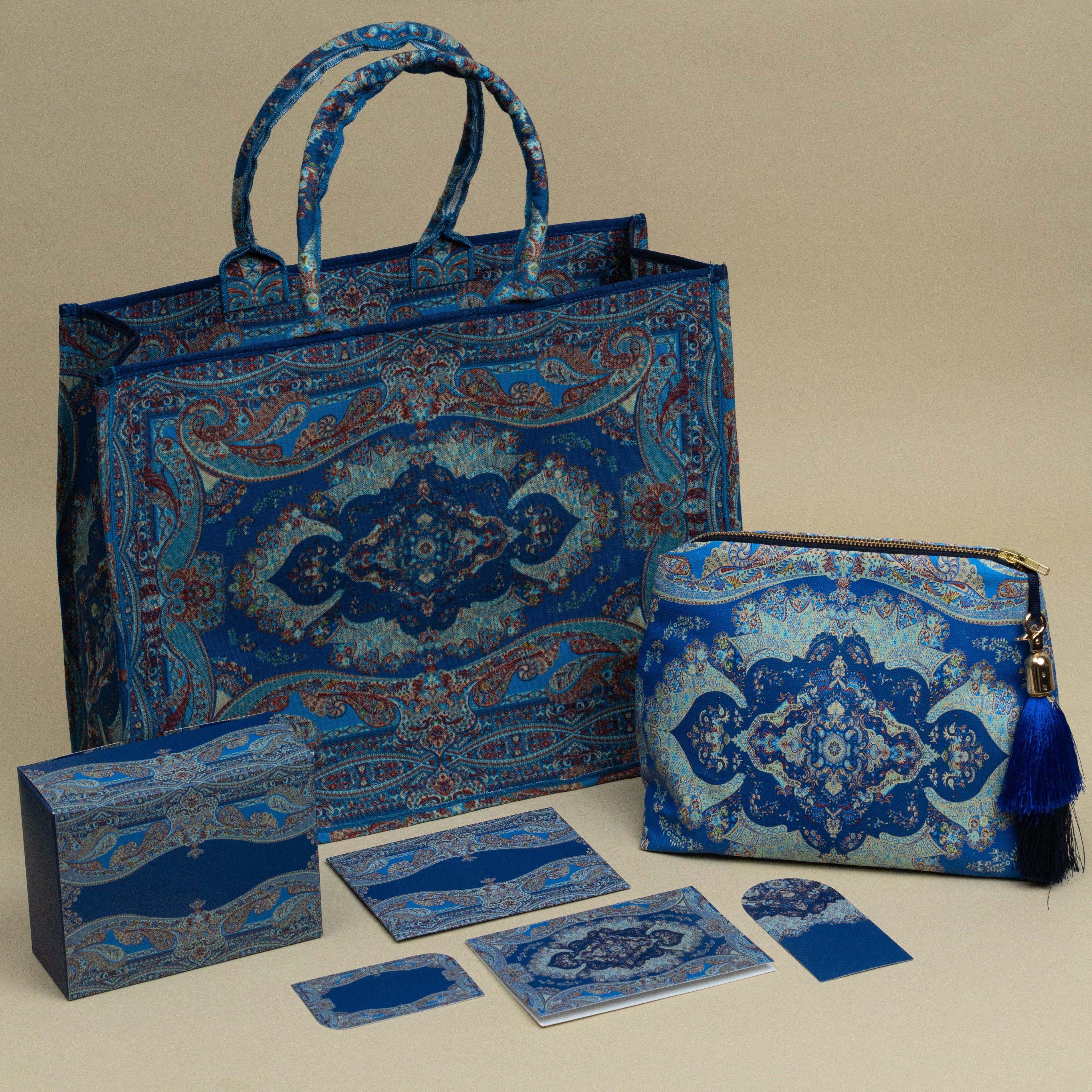 The Daily Carry canvas tote bag, travel pouch and stationery gift set