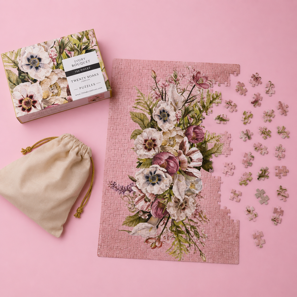 Ivory bouquet Jigsaw Puzzle - 150 Pieces