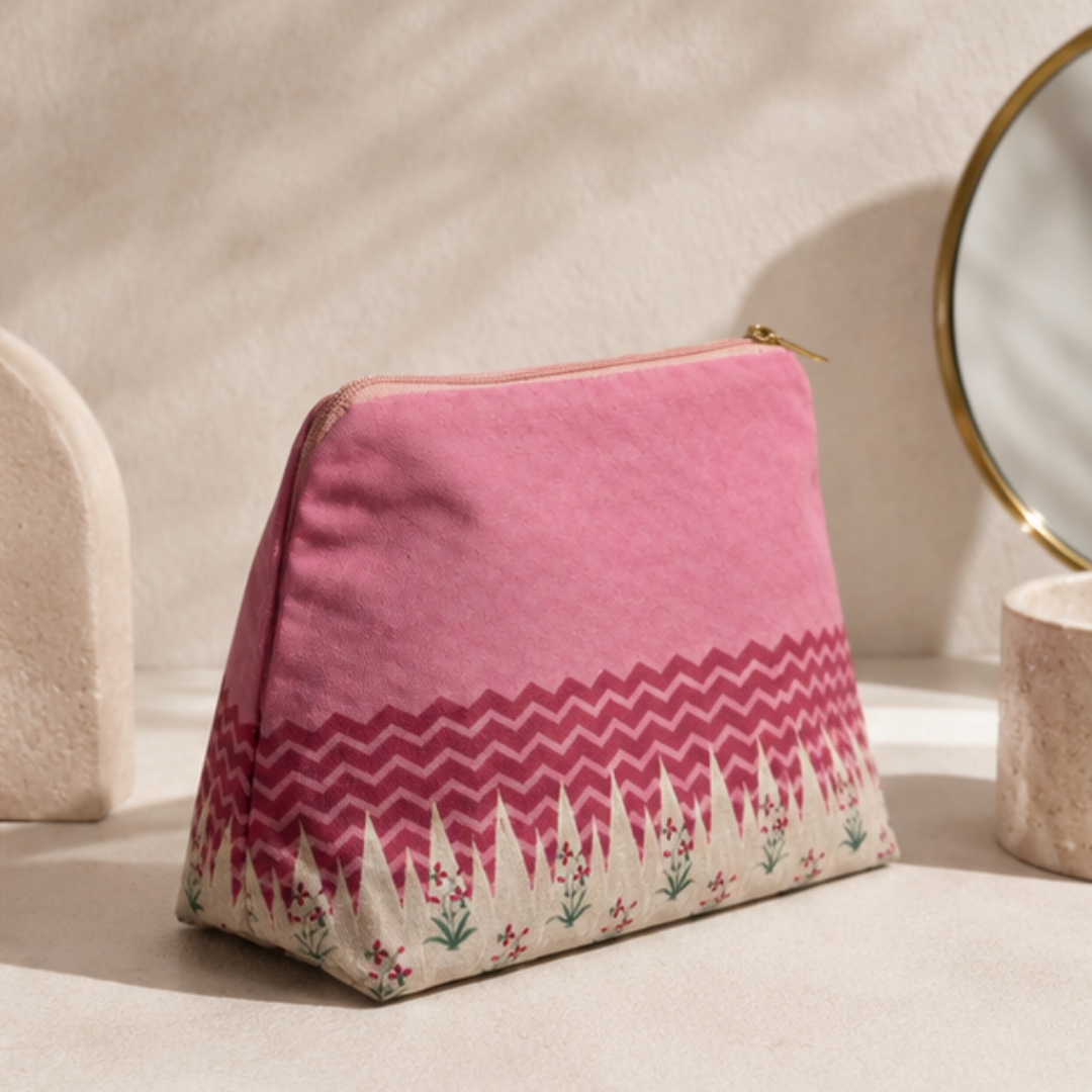 Pink Cypress  Makeup Pouch