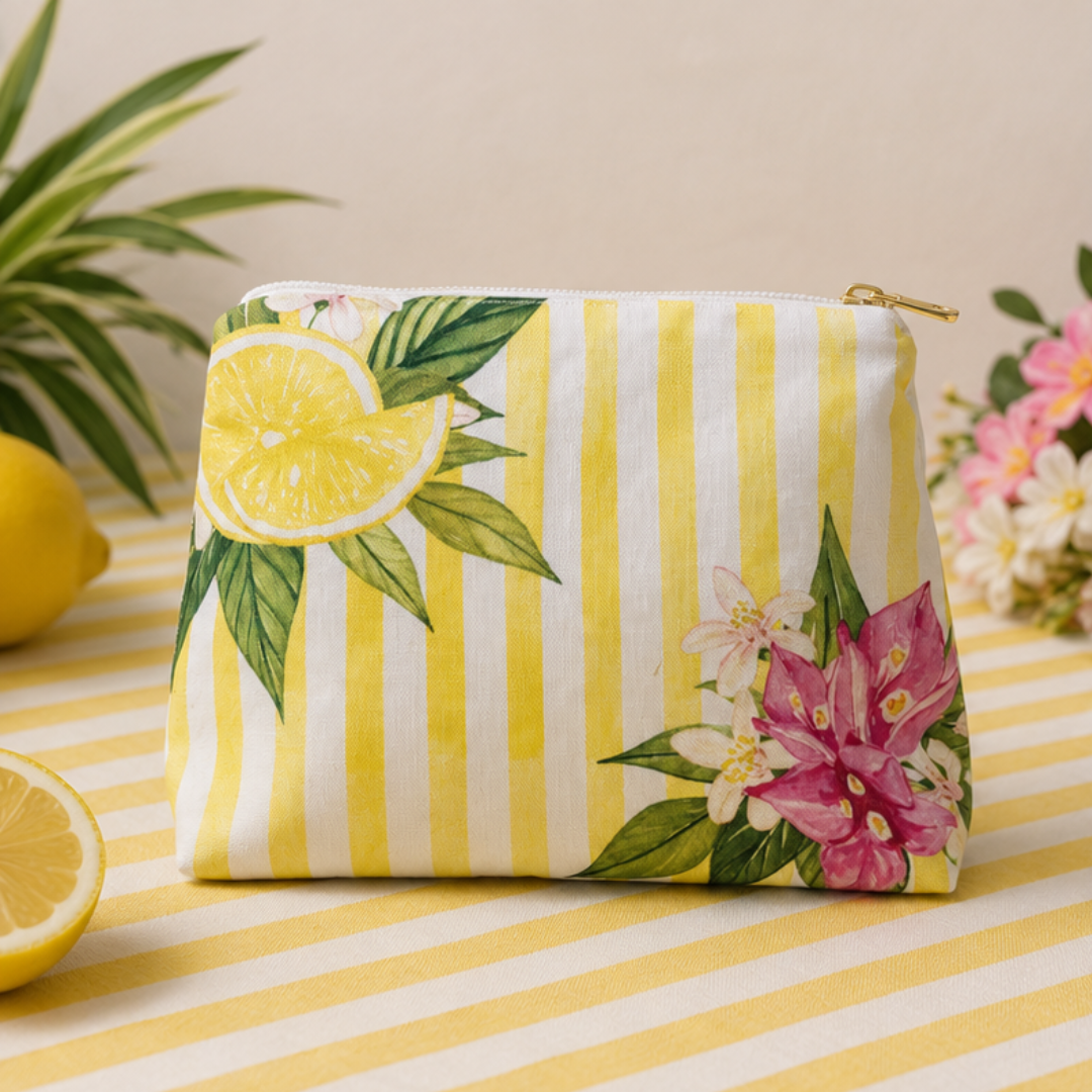 The Lemon Orchard Vanity Pouch